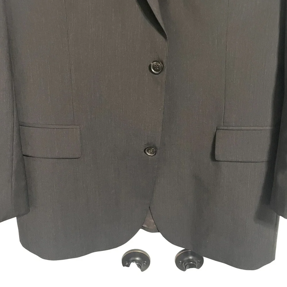 Hugo Boss Suit Jacket Mens 44R Brown Pinstripe Pasolini Movie‎ Blazer 2-Button